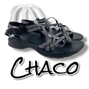 Chaco Updraft EcoTread X2 Outdoor Gray Waves Sandals Toe Loop Womens Size 9